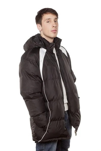 Young man in winter jacket — Stock Photo, Image