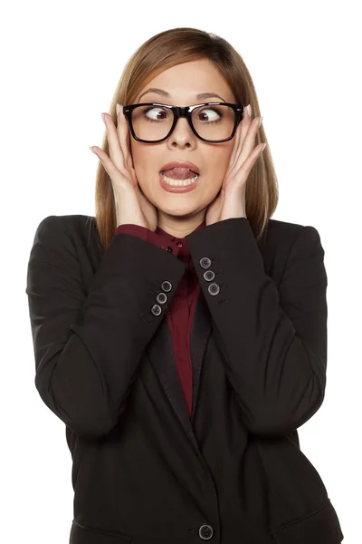 Funny business woman — Stock Photo, Image