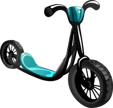 Bisiklet scooter. Vektör çizim