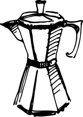 Kahve makinesi. Vektör çizim