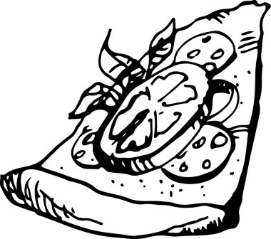 Pizza. vektör çizim.