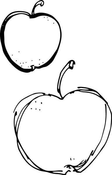 Manzana. Ilustración vectorial — Vector de stock