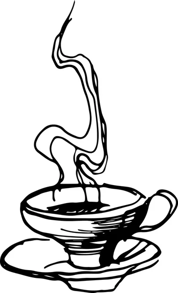 Cappuccino-Tasse vorhanden. Vektorillustration — Stockvektor
