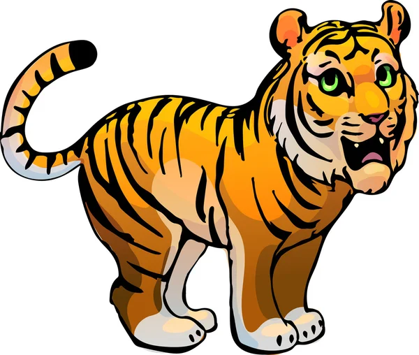 Тигр. Векторная иллюстрация — стоковый вектор