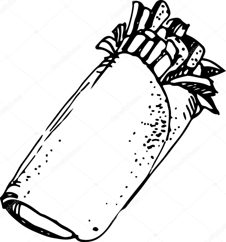 Doner kebab. Vector illustration Stock Vector by ©ledav 95745396