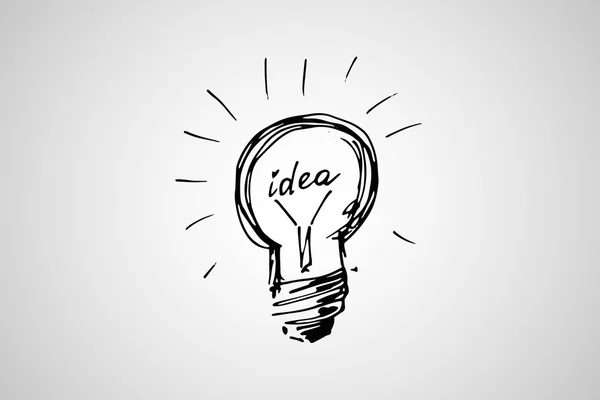 Ideia logotipo da lâmpada — Vetor de Stock