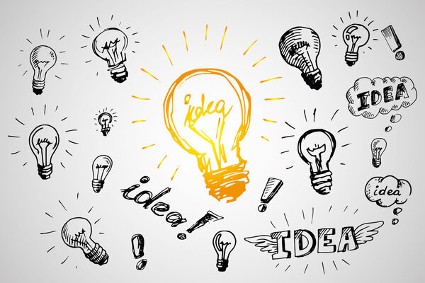 Идея логотип лампочки
