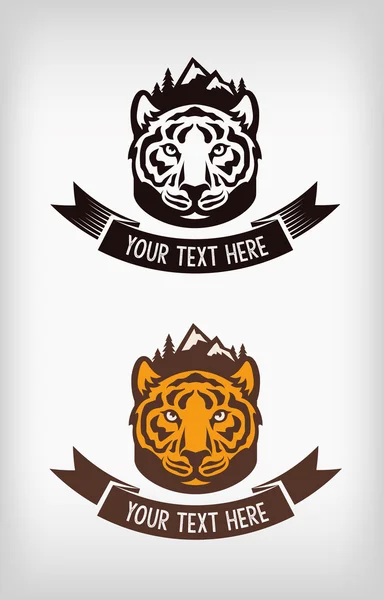 Logo tête de tigre pour entreprise — Image vectorielle