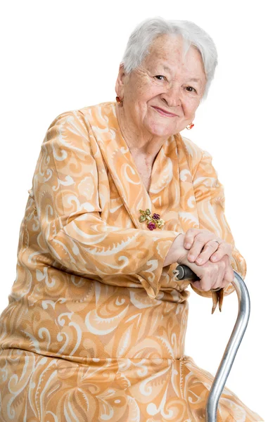 Красива усміхнена старша жінка — стокове фото