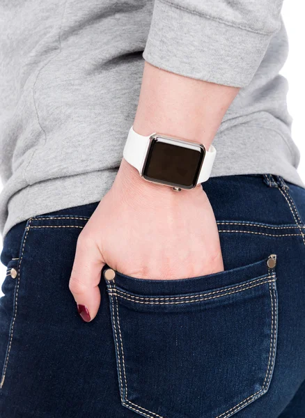 Woman with smart watch — Stock Photo, Image