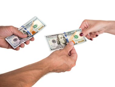 Kadın için para veren adam 