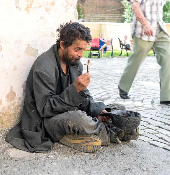 Homeless dirty man — Stock Photo, Image