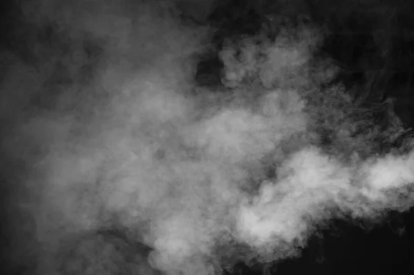 Αφηρημένος Ασπρόμαυρος Καπνός Πάνω Από Μαύρο Φόντο — Φωτογραφία Αρχείου