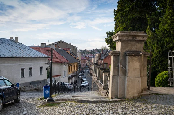 Uzhorod Ukraine Mayis 2021 Uzhgorod Ukrayna Daki Dukhnovycha Caddesi — Stok fotoğraf