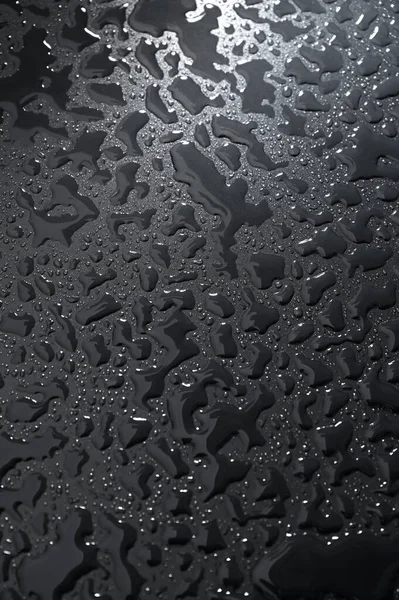 Fechar Gotas Água Superfície Metal Pode Ser Usado Para Design — Fotografia de Stock