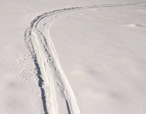 Cross Country Skiing Tracks Winter — Stock Photo, Image