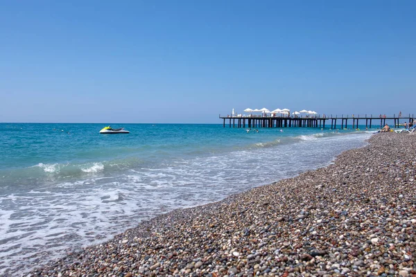 Orensehir Turkije Augustus 2021 Kiezelstrand Een Turks Resort Turkije — Stockfoto