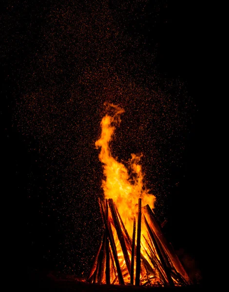 Oranje brand vlammen — Stockfoto