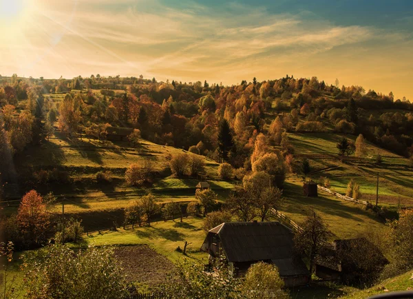 'S avonds herfst landschap — Stockfoto