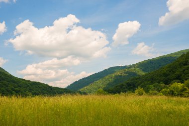 Karpat Dağları üzerinden güzel doğal görünüm
