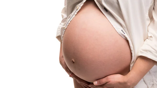 Gravida kvinnor mage — Stockfoto