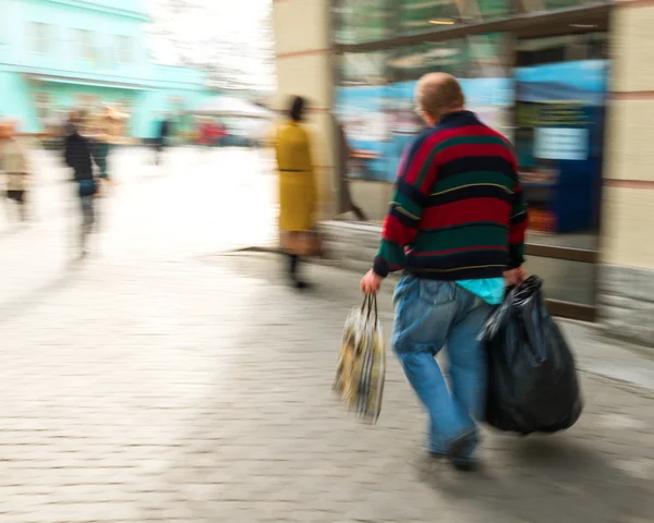 People going along the street — Stock Photo, Image