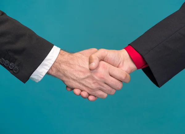 Twee zakenmannen schudden elkaar de hand — Stockfoto