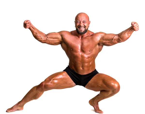 Bello bodybuilder muscolare — Foto Stock