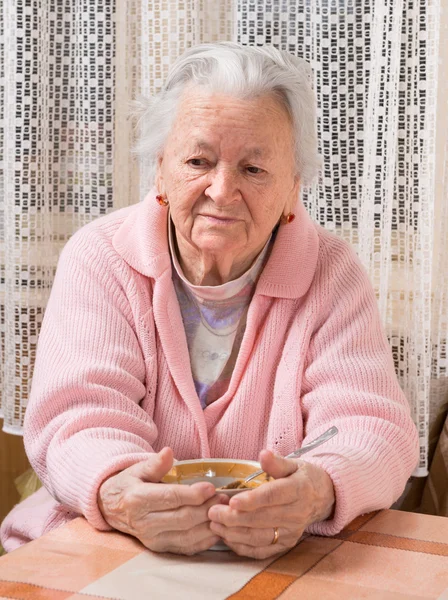 Old sad woman — Stock Photo, Image