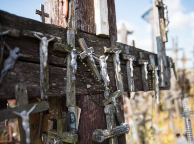 Siauliai, Litvanya - 12 Temmuz 2015: Hill, haç (Kryziu 