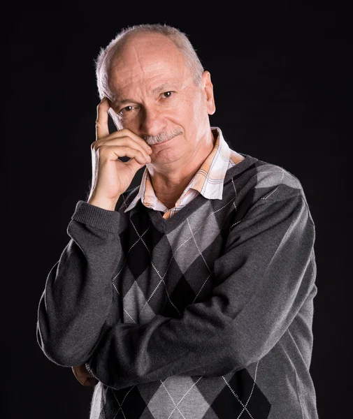 Thoughtful senior man — Stock Photo, Image