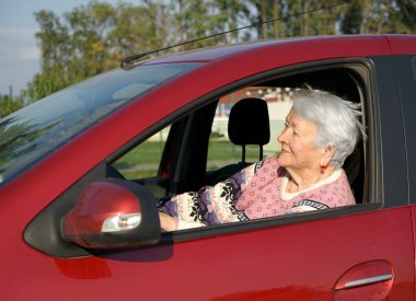 arabada oturan kadın