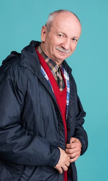 Senior leende man — Stockfoto