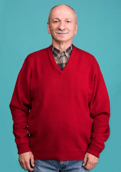 Sênior sorrindo homem — Fotografia de Stock