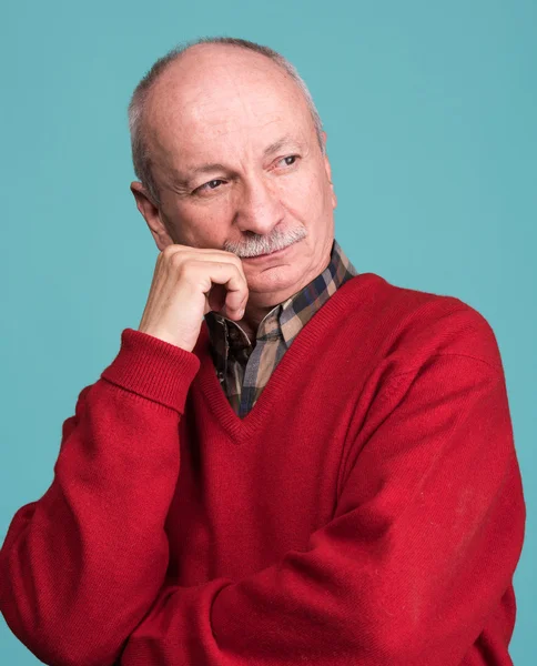 Tankeväckande senior mannen — Stockfoto