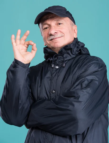 Portrait of senior smiling man — Stock Photo, Image