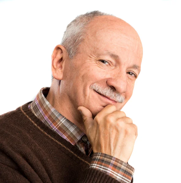 Starszy człowiek uśmiechający się — Zdjęcie stockowe