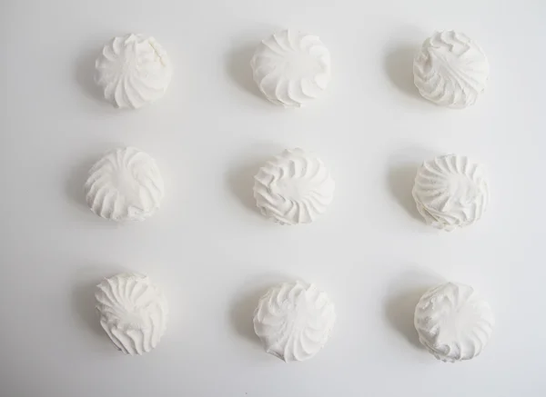 Letonca marshmallovs - beyaz arka plan üzerinde zefiri Üstten Görünüm