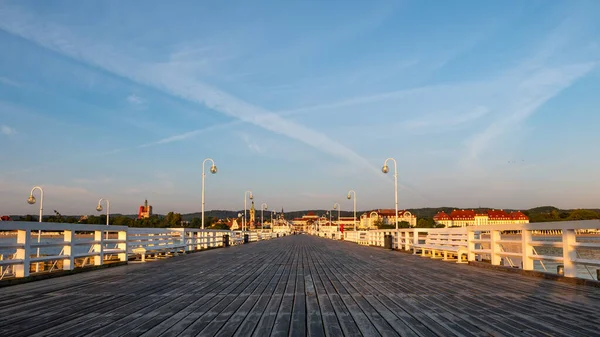 Sopot Pier Beautiful Cityview Cityscape Sopot Poland Amazing Sunrise — Stock Photo, Image