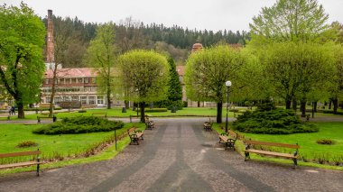 Duszniki Zdroj, Silezya 'daki Chopin Sanatoryumu ve sağlık parkı.