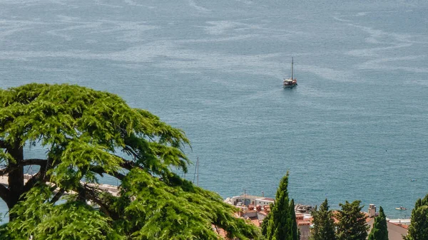 Άποψη Της Αδριατικής Θάλασσας Από Την Πόλη Πιράν Της Σλοβενίας — Φωτογραφία Αρχείου