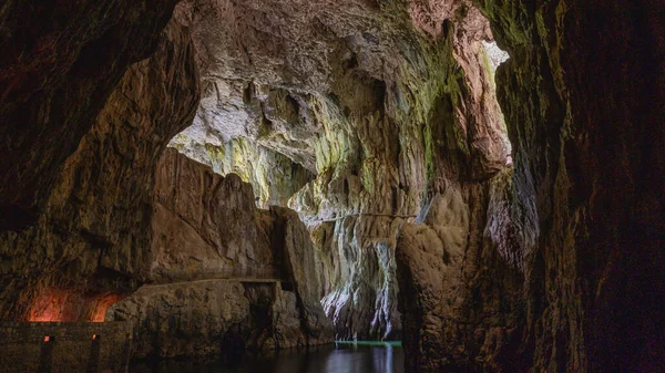 Inre Delen Grottan Skocjan Slovenien Stockbild