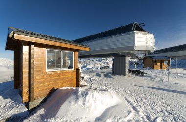 Kış manzarası Val Thorens, Fransa