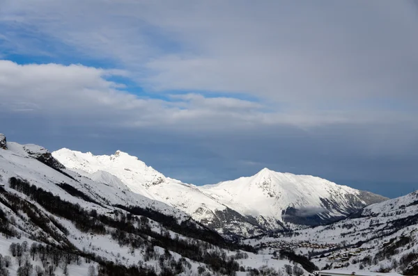Winter landschap in Val Thorens, Frankrijk — Stockfoto
