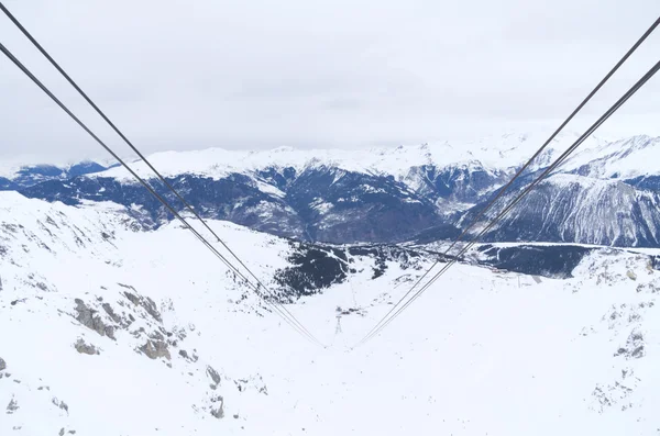 Courchevel 1850 ski resort údolí, Francie — Stock fotografie