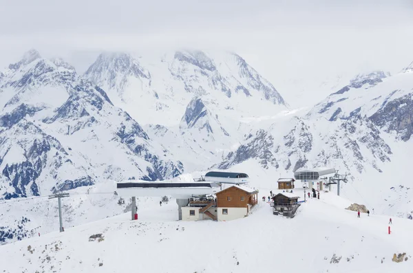 Winter landschap in Val Thorens, Frankrijk — Stockfoto