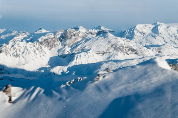 Winterlandschaft, meribel, Frankreich — Stockfoto