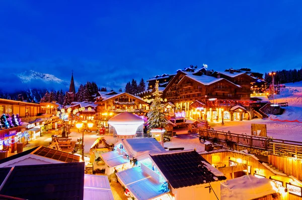 Courchevel 1850 by night — Stock Photo, Image