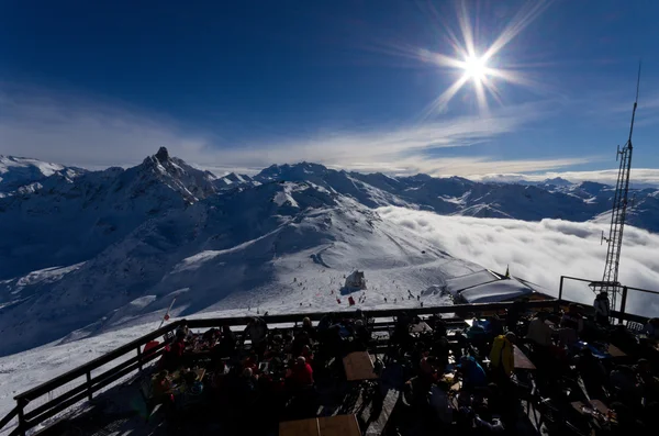 Panorama invernale, Meribel, Francia — Foto Stock