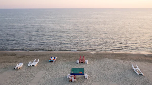 Aerial View Some Private Beaches Versilia Coastline Tuscany — Stock Photo, Image